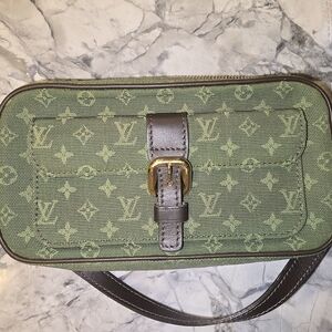 Louis Vuitton With COA Green Monogram Canvas Bag